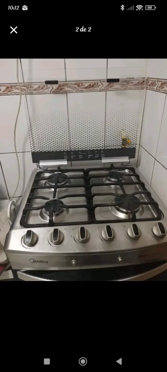 Cocina a gas Midea de acero inoxidable - 1