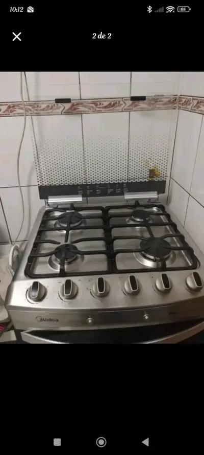 Cocina a gas Midea de acero inoxidable - miniatura 1