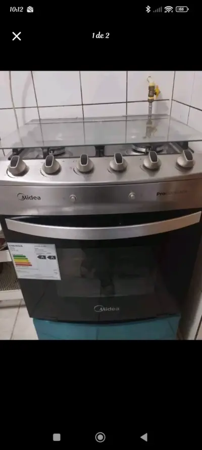 Cocina a gas Midea de acero inoxidable - miniatura 2