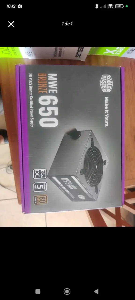 Fuente de Poder Cooler Master MWE 650W Bronze