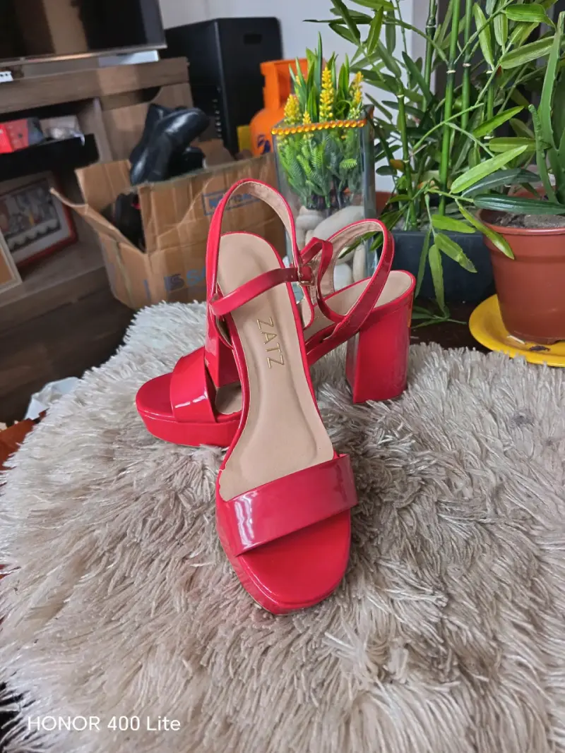 Sandalias de tacón alto rojas Zatz - 1
