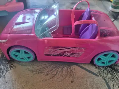 Auto convertible de juguete rosa para niños - miniatura 1