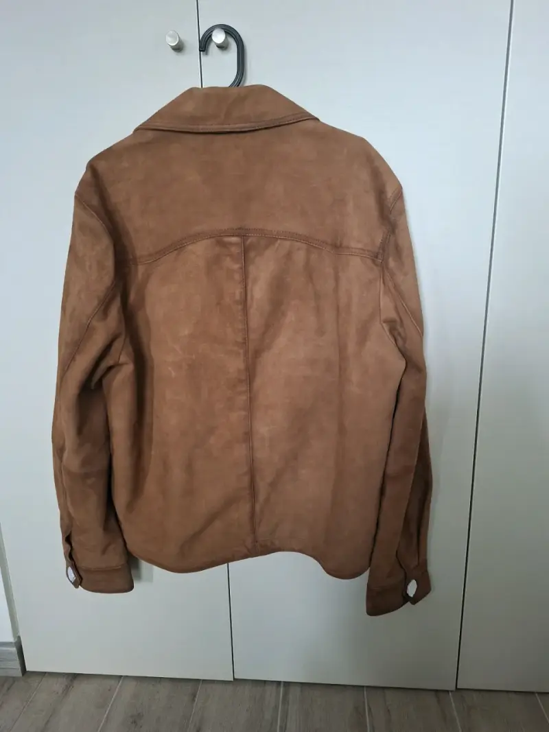 Chaqueta de gamuza marrón Zara para hombre - 2