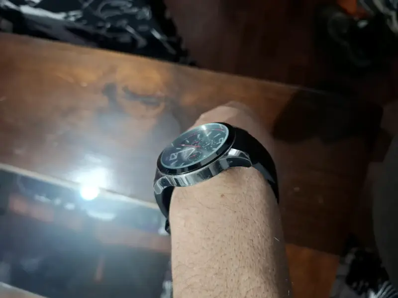 Reloj de pulsera negro con cronógrafo - 2