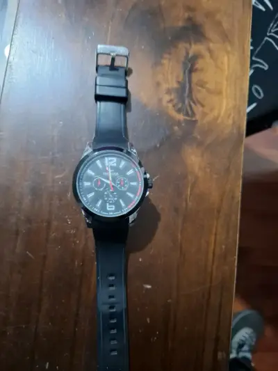 Reloj de pulsera negro con cronógrafo - miniatura 5