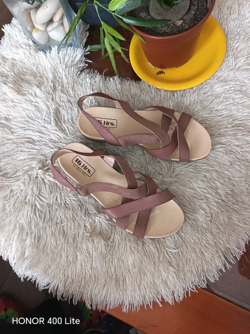 Sandalias de mujer 16 Hrs. marrones cómodas - 2