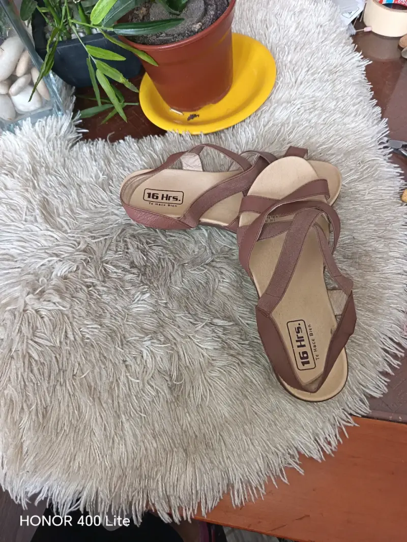 Sandalias de mujer 16 Hrs. marrones cómodas - 5
