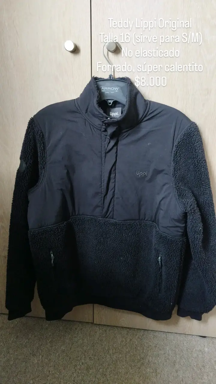 Chaqueta Teddy Lippi Original Negra Talla 16