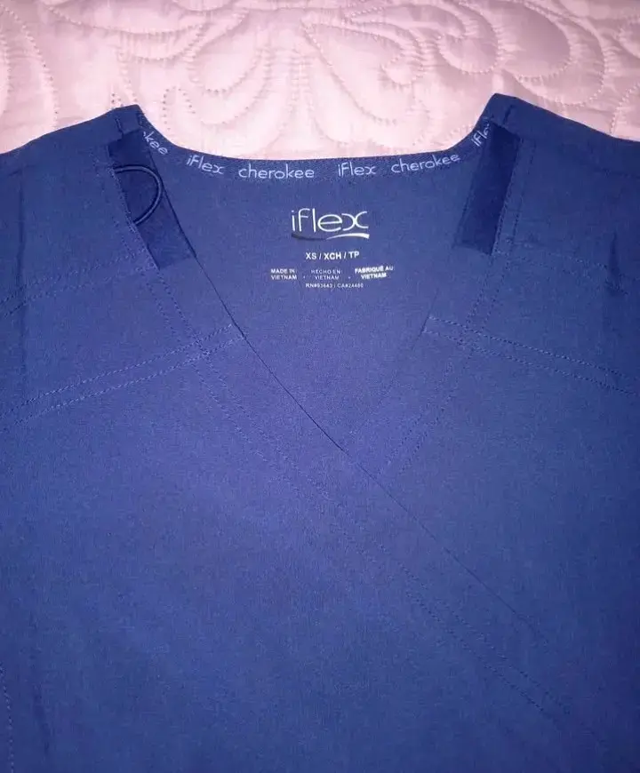 Top Médico Azul Cherokee iFlex para Mujer - 2