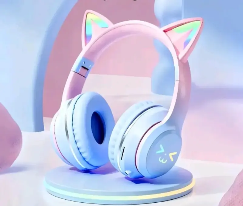 Audífonos Bluetooth o con cable, con luces - 6