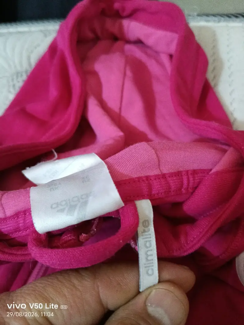Polerón rosa con capucha Adidas para niña - 4