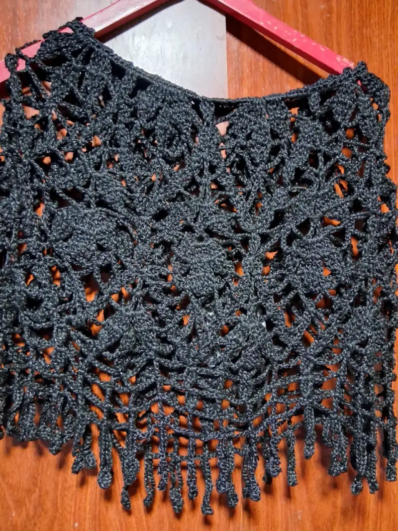 Vestido de bebé tejido a crochet blanco - 6