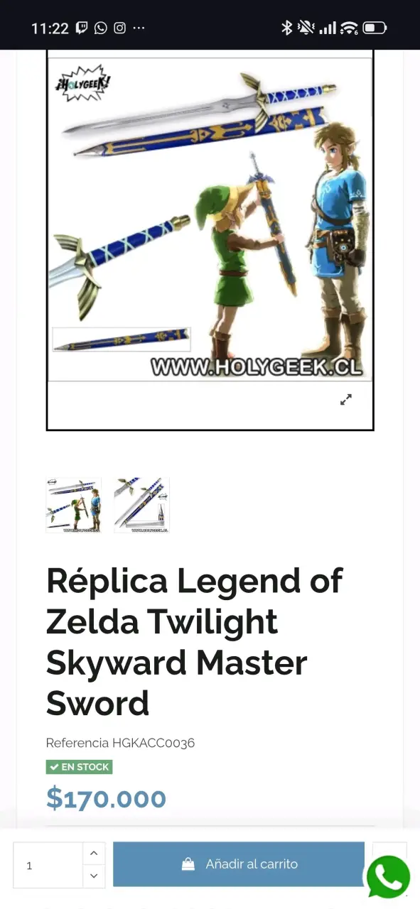 Réplica Espda Zelda Twilight Skyward Master - 6