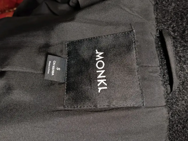 Abrigo Largo de Lana Monkl Textura Bouclé Talla S - 6