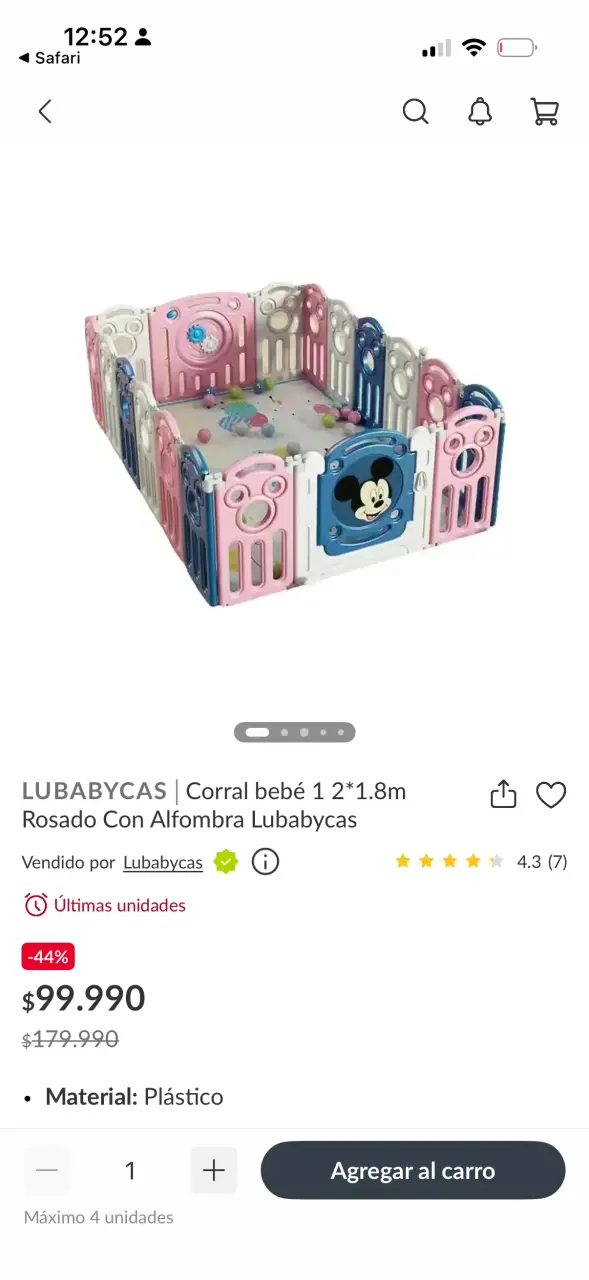 Corral infantil plegable de plástico multicolor - 2