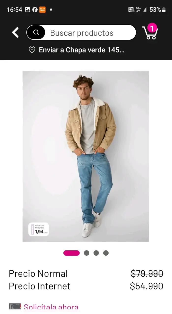 Chaqueta de pana beige con forro de borrego - 4