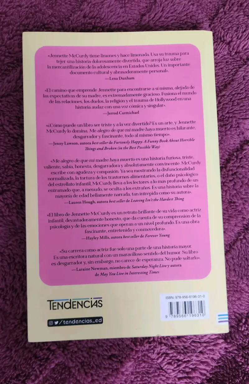 Libro 'Me alegro de que mi madre haya muerto' de Jennette McCurdy - 2