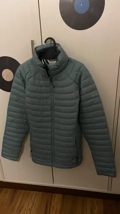Chaqueta Columbia acolchada celeste para mujer - miniatura 1