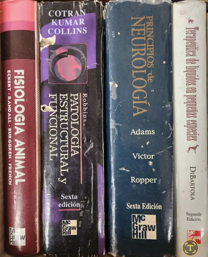 Colección de libros de medicina veterinaria y biología - 1