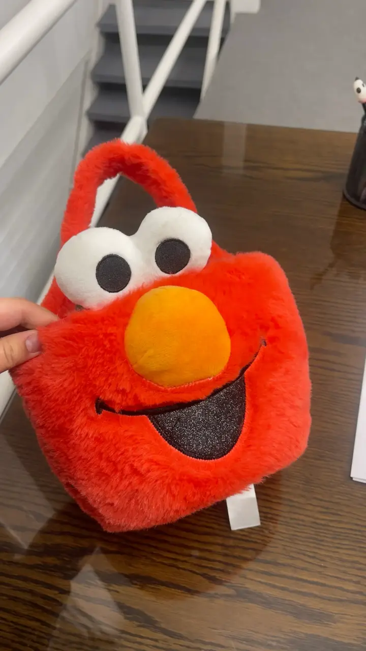 Bolso de peluche Elmo rojo para niños - 2