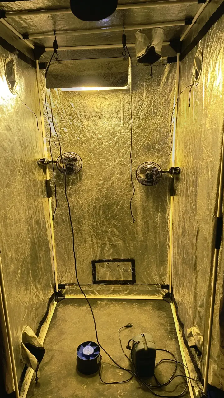 Carpa de Cultivo Interior con Ventiladores y Luz - 3