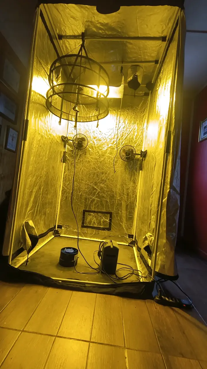 Carpa de Cultivo Interior con Ventiladores y Luz - 4