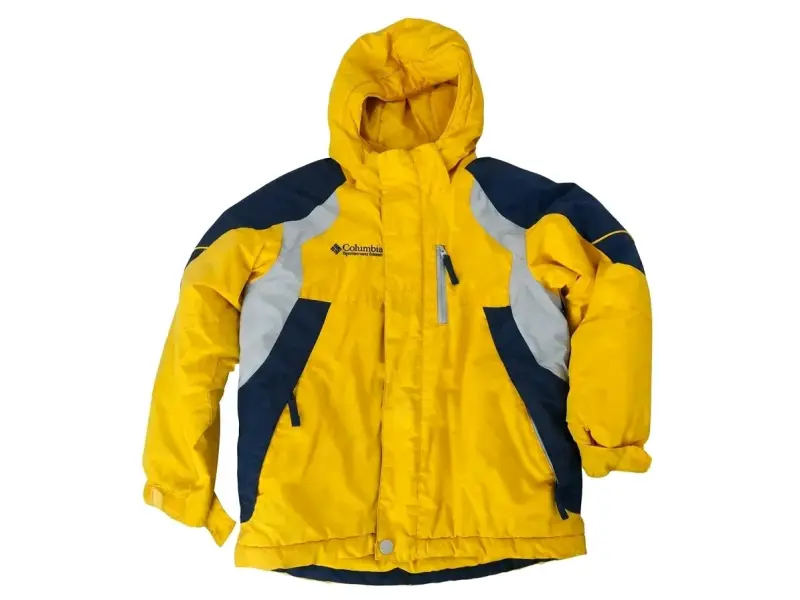 Chaqueta Columbia amarilla impermeable para niños