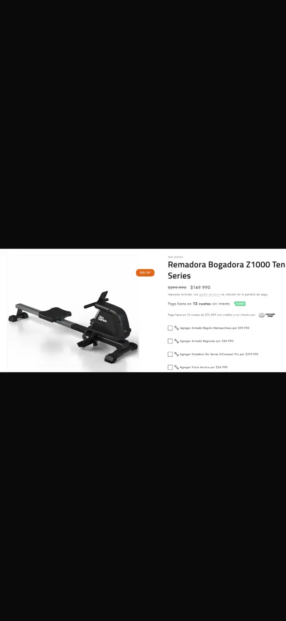 Remadora Ten Series Z1000 en buen estado - 4