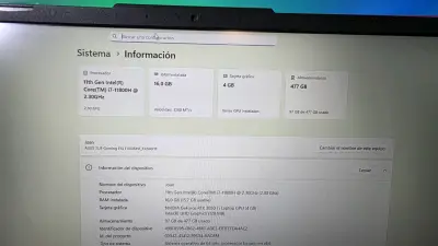 Asus tuf a15 i711800h 3050ti 4gb 521ssd con detall - miniatura 5