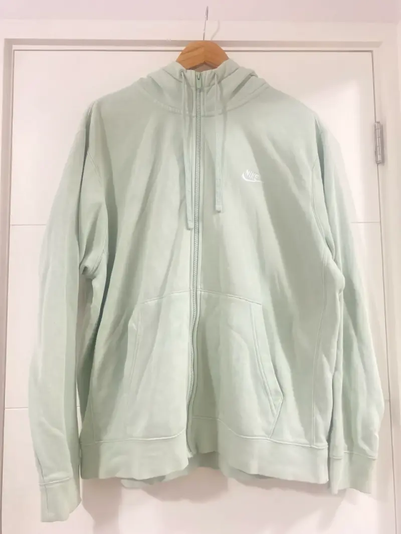 Polerón Nike verde menta con capucha Talla L - 2