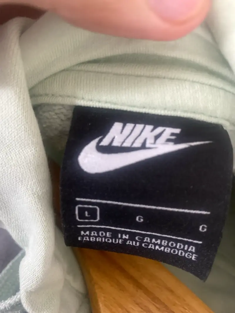 Polerón Nike verde menta con capucha Talla L - 5
