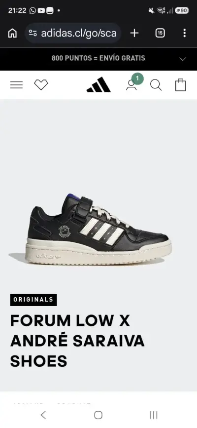 Zapatillas Adidas Forum Low André Saraiva negras - miniatura 2