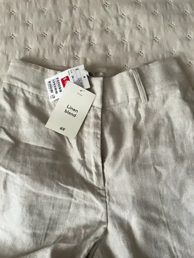 Pantalones 50% lino talla 34 - miniatura 1
