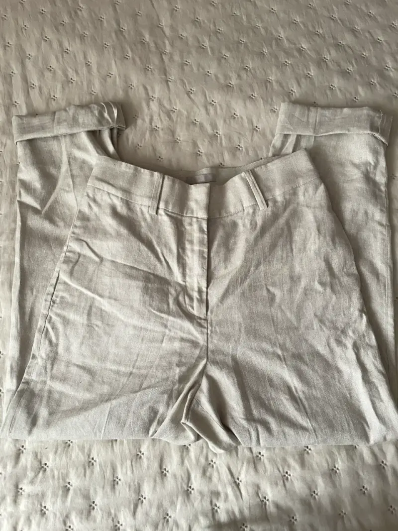 Pantalones 50% lino talla 34 - 2