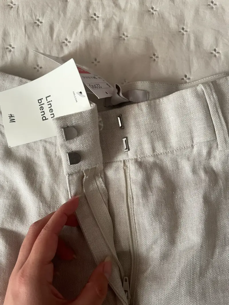 Pantalones 50% lino talla 34 - 3