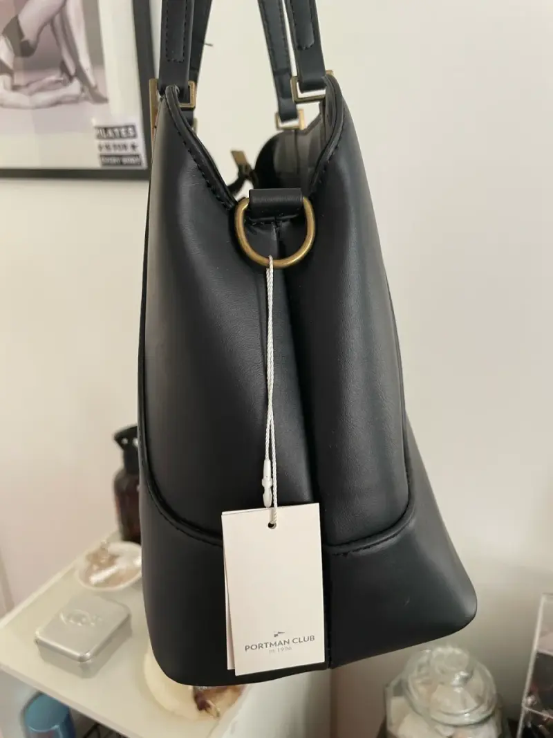 Bolso de cuero negro Portman Club - 2