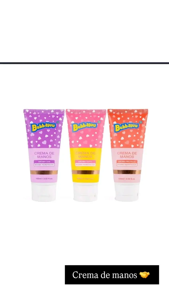 Cremas de Manos Bubbaluu Aromas Variados