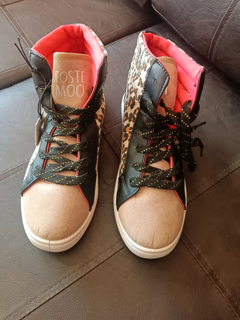 Zapatillas altas con estampado animal print - 4
