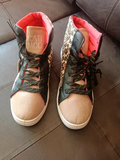 Zapatillas altas con estampado animal print - miniatura 4