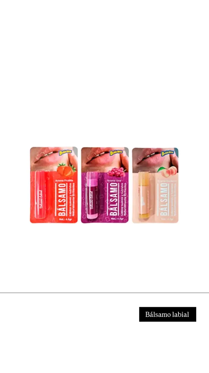 bálsamos labiales con aromas frutales