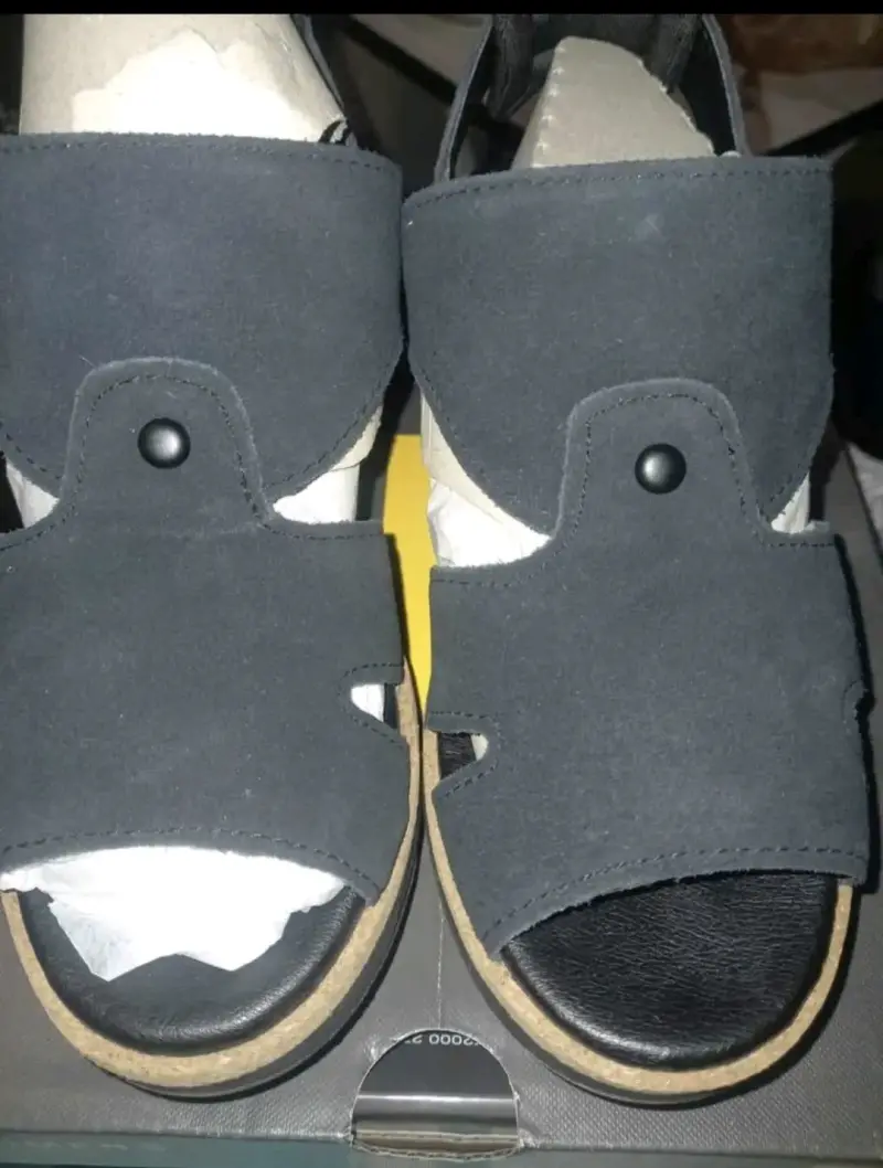 Sandalias de Cuero Negro CAT para Mujer - 3