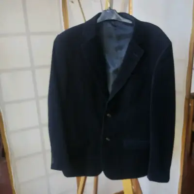 Blazer azul marino con coderas para hombre - miniatura 1