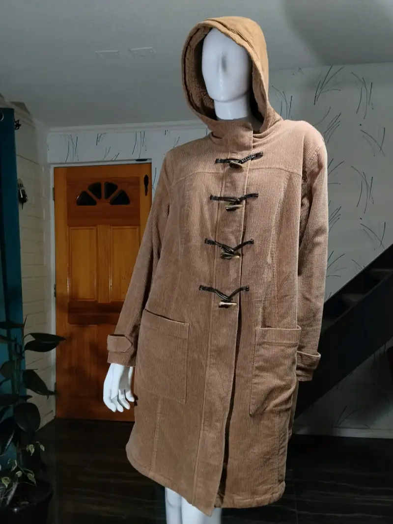 Hermosa Trenca de Cotelé Marrón talla XXL/48 - 2