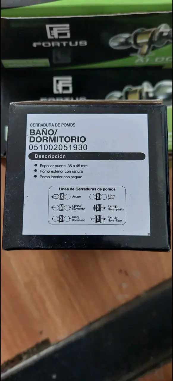 Cerradura de Pomos Fortus AI-006 Acero Inoxidable - 3