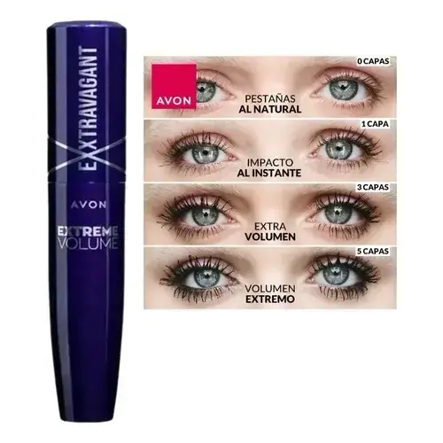 Máscara de Pestañas Avon Extreme Volume Waterproof - 1
