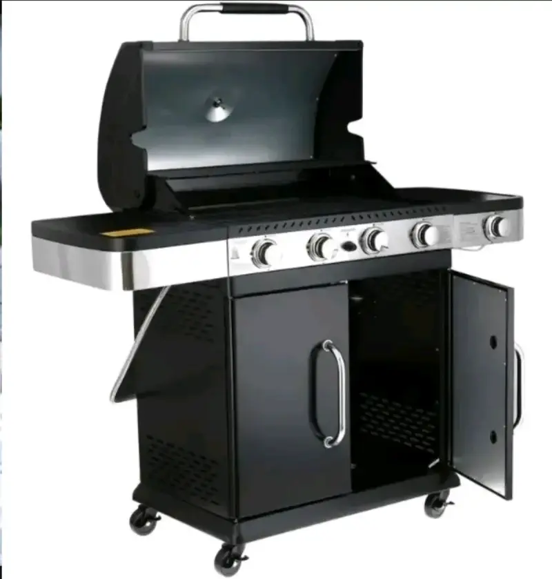 Parrilla a gas de acero inoxidable con 5 quemadores - 6
