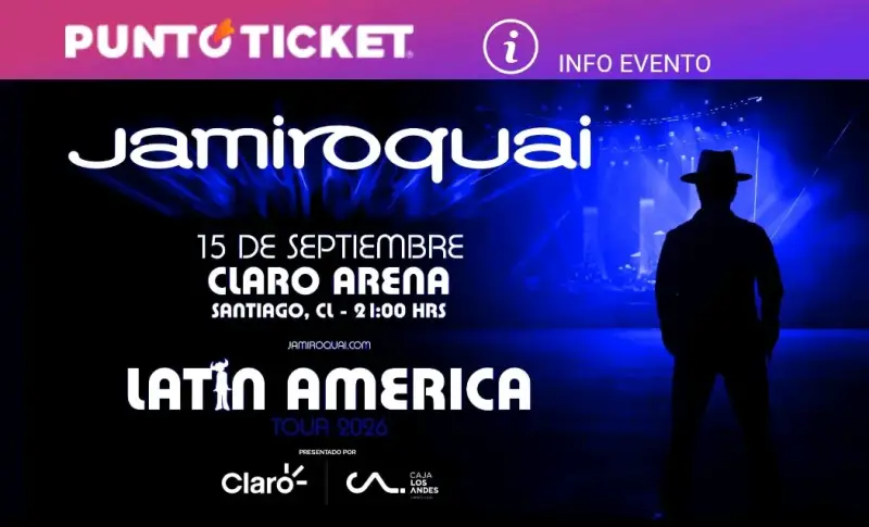 Entrada concierto Jamiroquai Santiago 2026