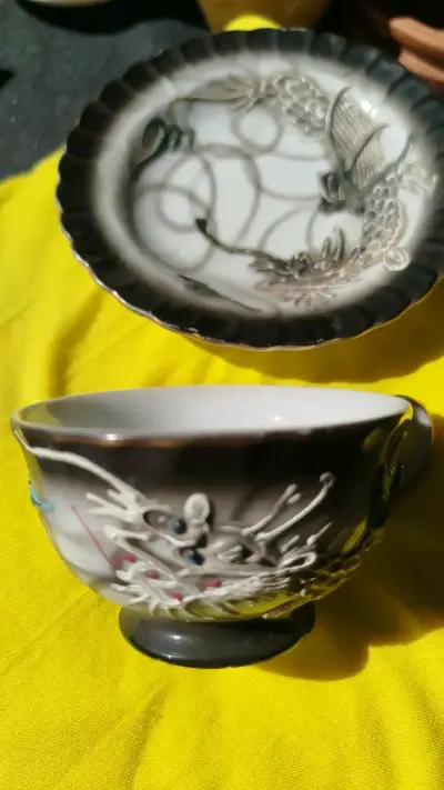 Taza de café japonesa con diseño de dragón - miniatura 4