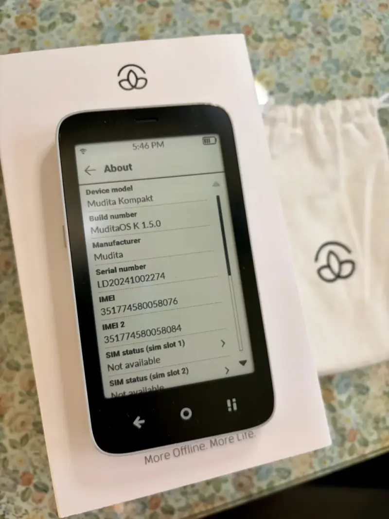 Teléfono Mudita Kompakt minimalista eink - 4