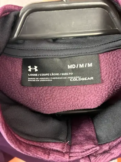 ♻️Polerón Under Armour ColdGear morado para hombre - miniatura 3